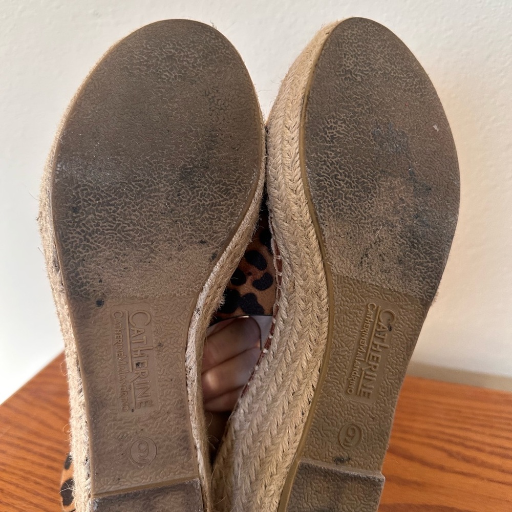 Catherine Malandrino Animal Print Wedge Espadrilles - Picture 5 of 7